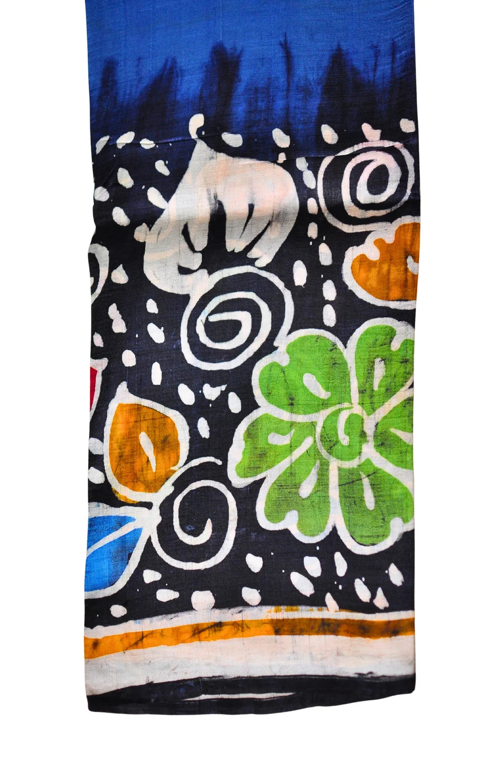 Pushponeel - Hand Batik Pure Murshidabad Silk (Silk Mark Certified)