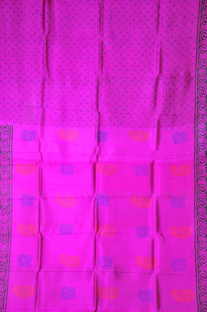 Padmapriya – Pure Murshidabad Block printed Katan Silk