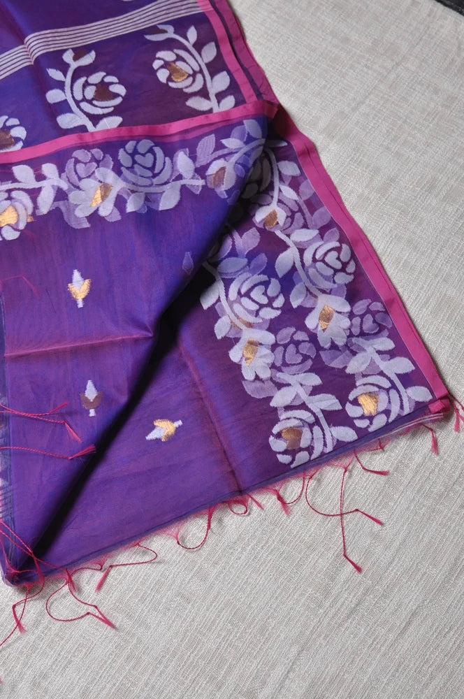 Gulnari Glow - Purple Semi-Muslin - Ultralight & Translucent