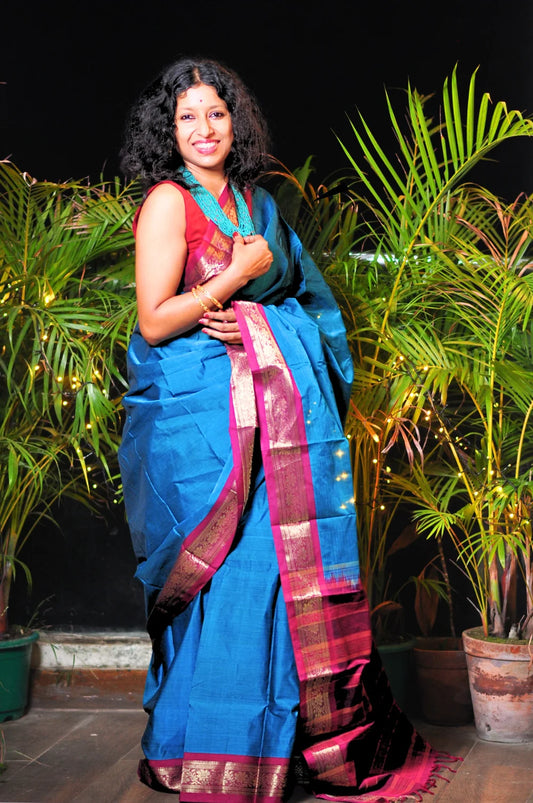 Blue Temptation - Muslin Cotton β Soft, Breathable & Timelessly Elegant β¨