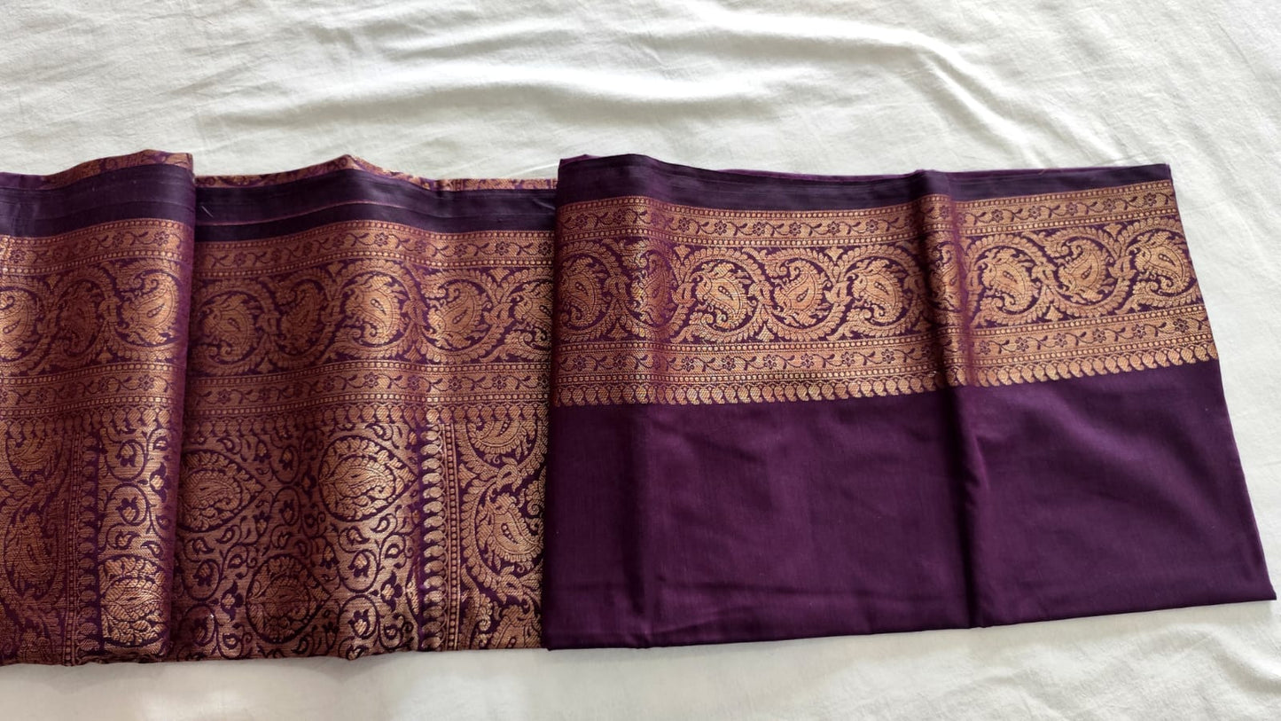 Regal Charm – Muga Katan Saree with intricate zari work with matching Blouse Piece ✨