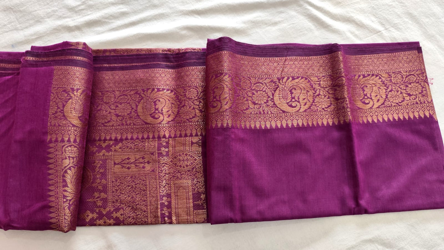 Regal Charm – Muga Katan Saree with intricate zari work with matching Blouse Piece ✨