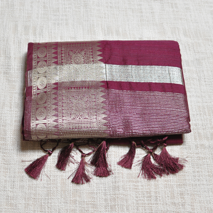 Semi Matka Saree with Blouse Piece ✨