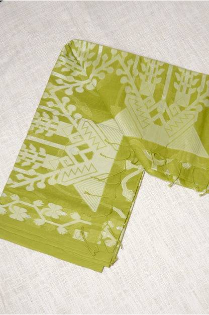 Lime Whisper - Handloom Jamdani