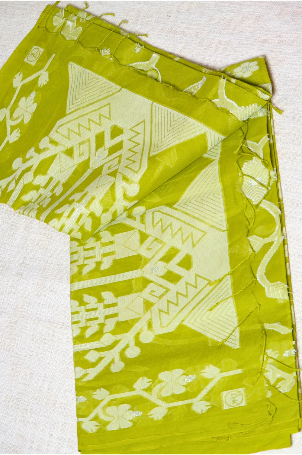 Lime Whisper - Handloom Jamdani
