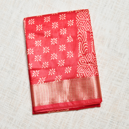 Graceful Elegance – Semi Bapta Saree with Matching Blouse Piece ✨