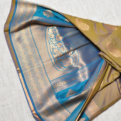 Chandrika – Semi-Kanjeevaram Saree with Matching Blouse Piece ✨