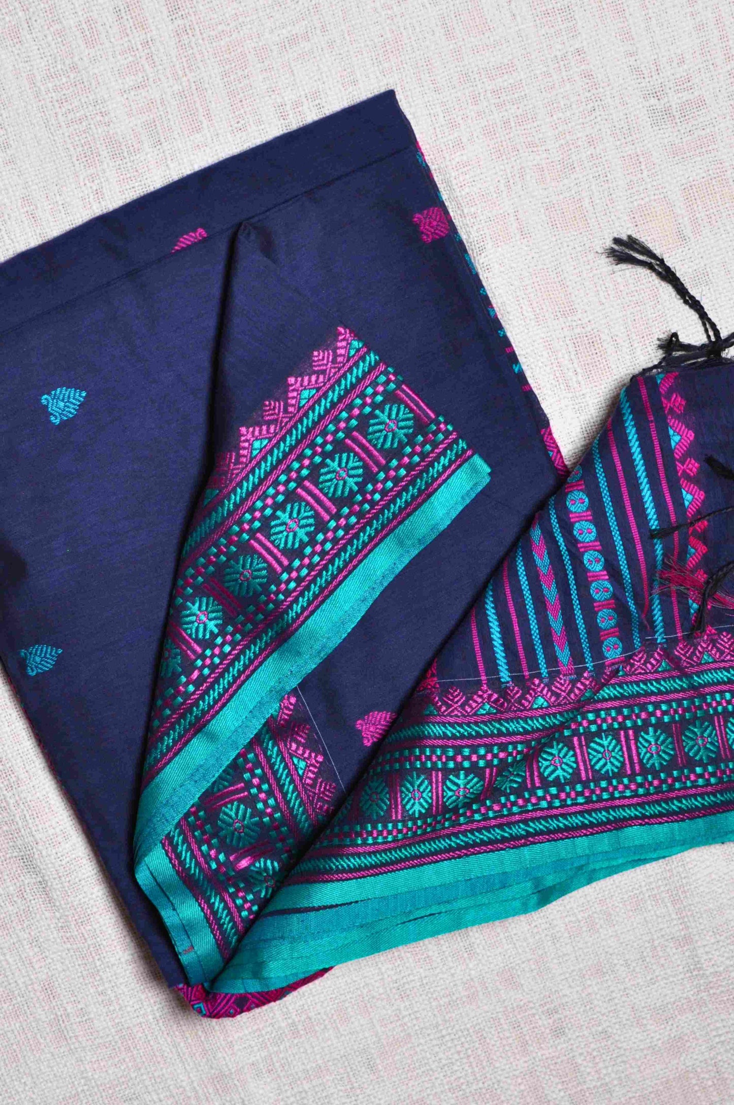 Neela - Assam Khadi Saree