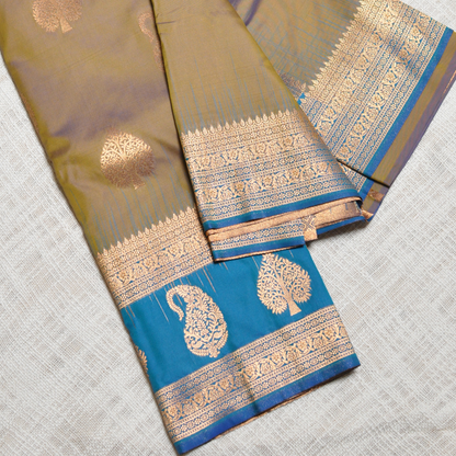 Chandrika – Semi-Kanjeevaram Saree with Matching Blouse Piece ✨