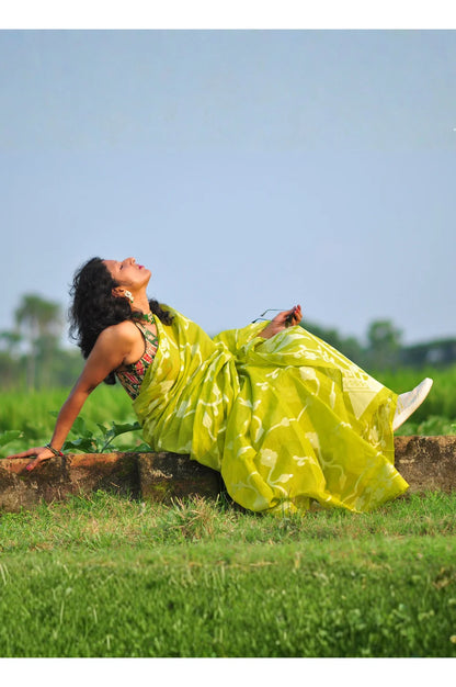 Lime Whisper - Handloom Jamdani