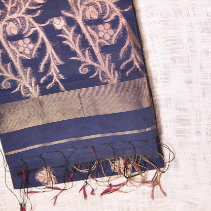 Royal Elegance – Tissue Banarasi Saree with Matching Blouse Piece ✨
