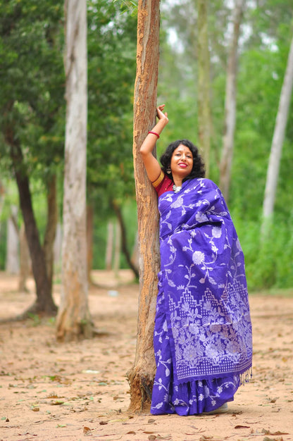 Shimmering Violet Dream – Jamdani