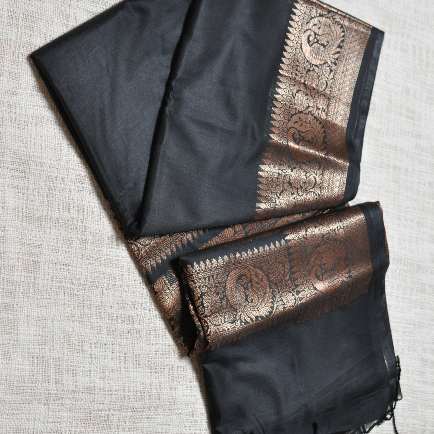 Regal Charm – Muga Katan Saree with intricate zari work with matching Blouse Piece ✨