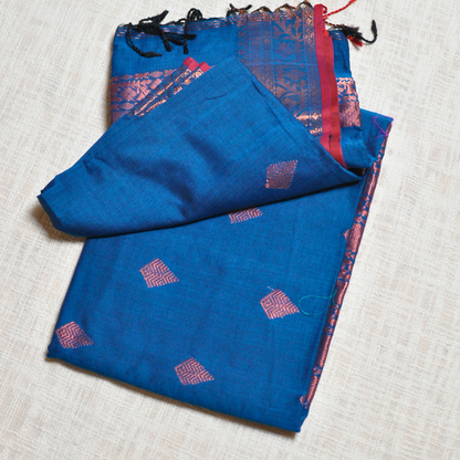 Regal Elegance – Khadi Banarasi Saree with Matching Blouse Piece ✨