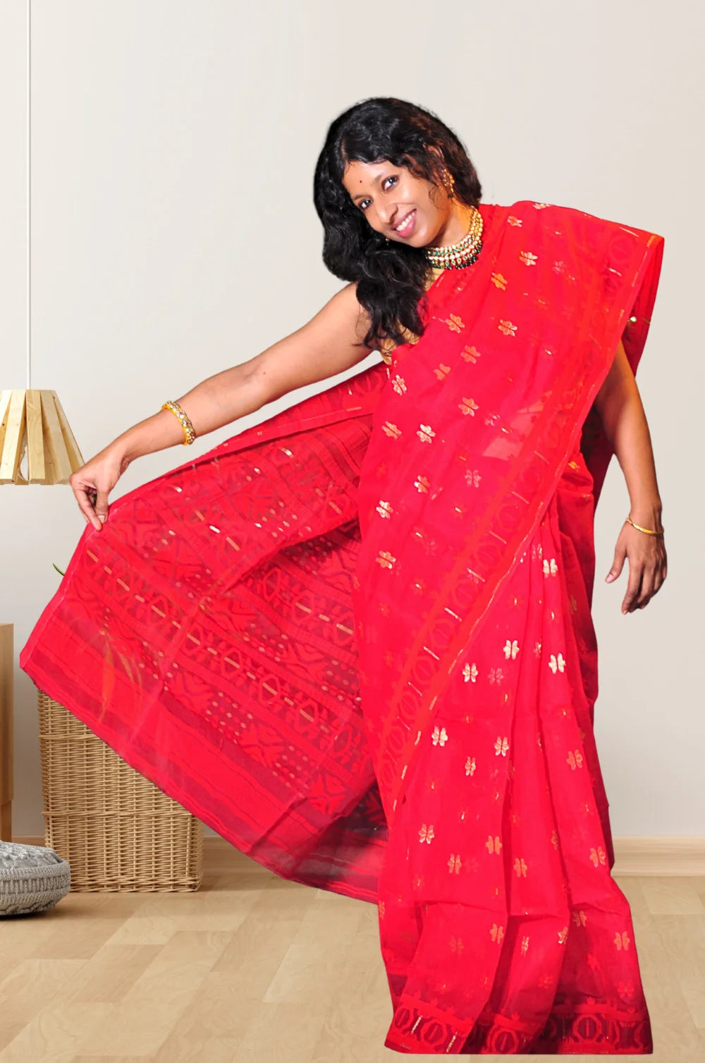 Sindoori - Handloom Jamdani