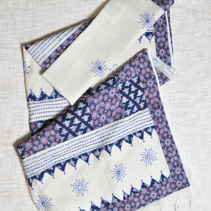 Timeless Elegance – Cotton Applique Saree ✨