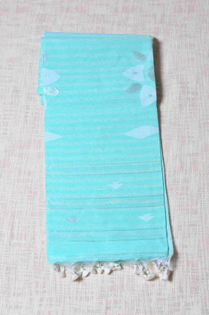 Handwoven Jamdani Mixed Material Saree