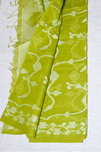 Lime Whisper - Handloom Jamdani
