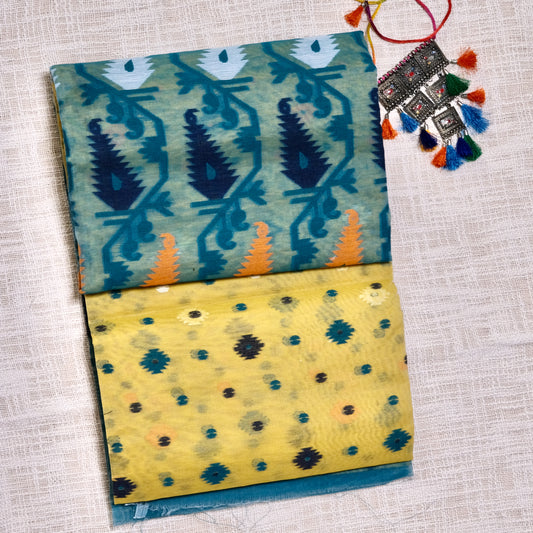 Soft Jamdani Sarees with blouse piece – The Art of Timeless Weaving ✨