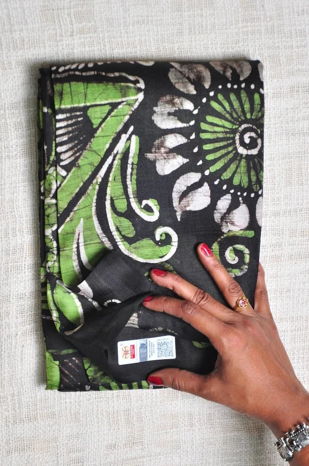 Aranya Jyoti - Hand Batik Pure Silk (with Silk Mark Certificate)