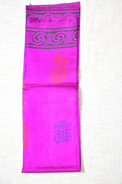 Padmapriya – Pure Murshidabad Block printed Katan Silk