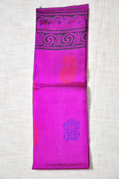 Padmapriya – Pure Murshidabad Block printed Katan Silk