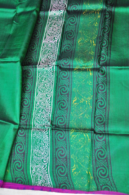Padmapriya – Pure Murshidabad Block printed Katan Silk