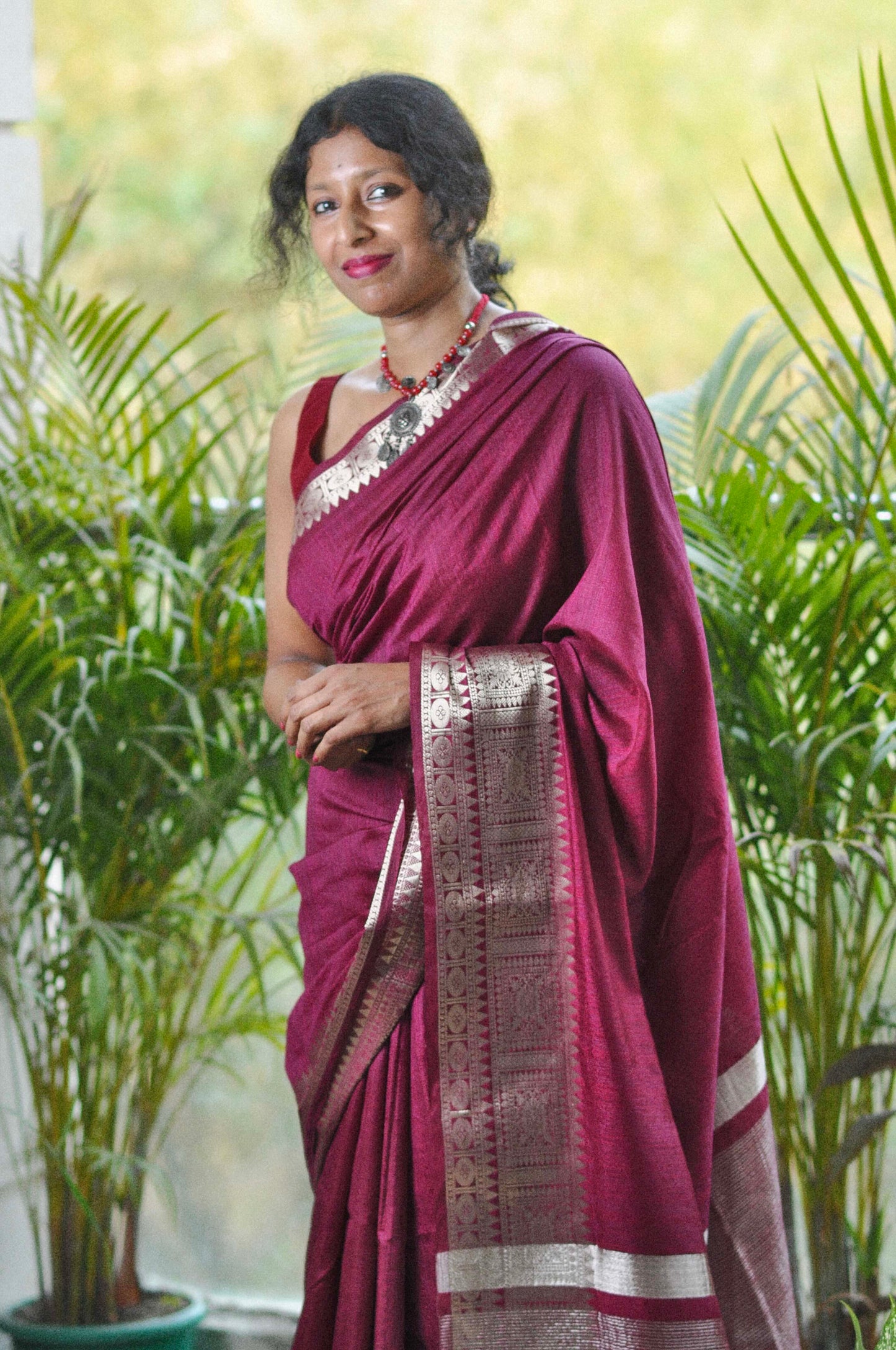 Semi Matka Saree with Blouse Piece ✨