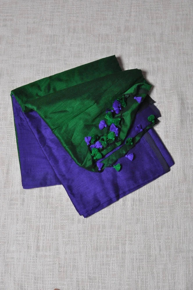 Trendy Bicolor Colorblock Saree