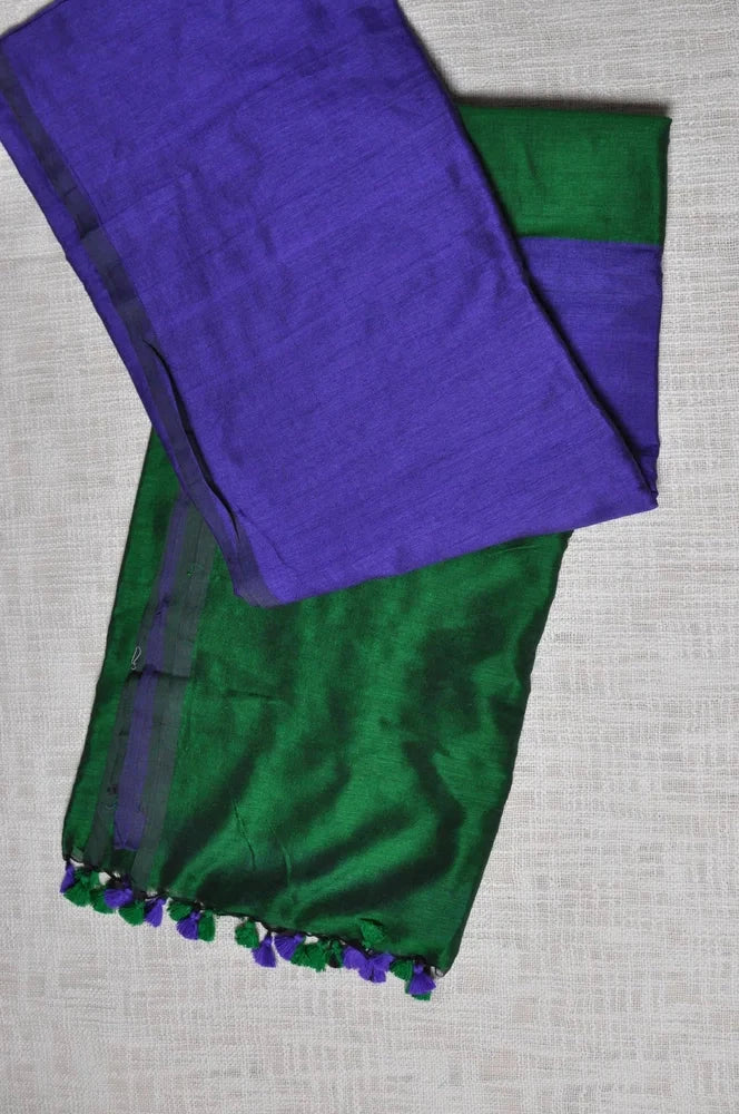 Trendy Bicolor Colorblock Saree