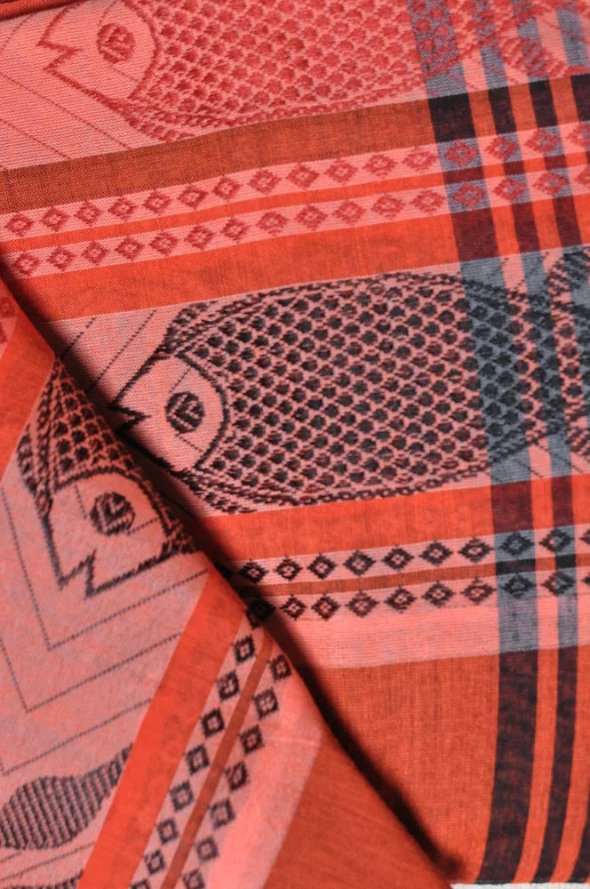Fish motif Naksha Saree