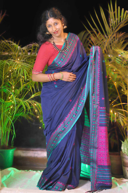 Neela - Assam Khadi Saree