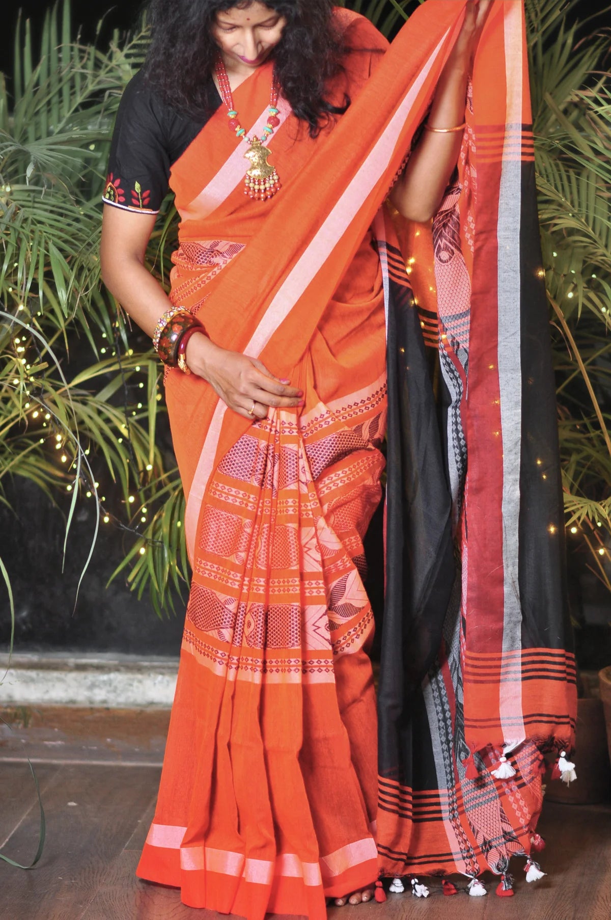 Fish motif Naksha Saree