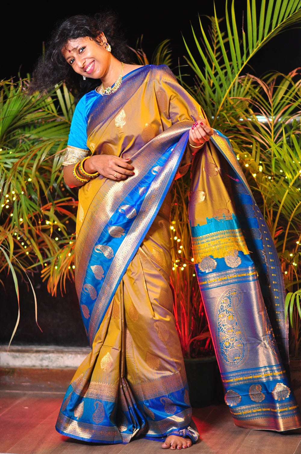Chandrika – Semi-Kanjeevaram Saree with Matching Blouse Piece ✨