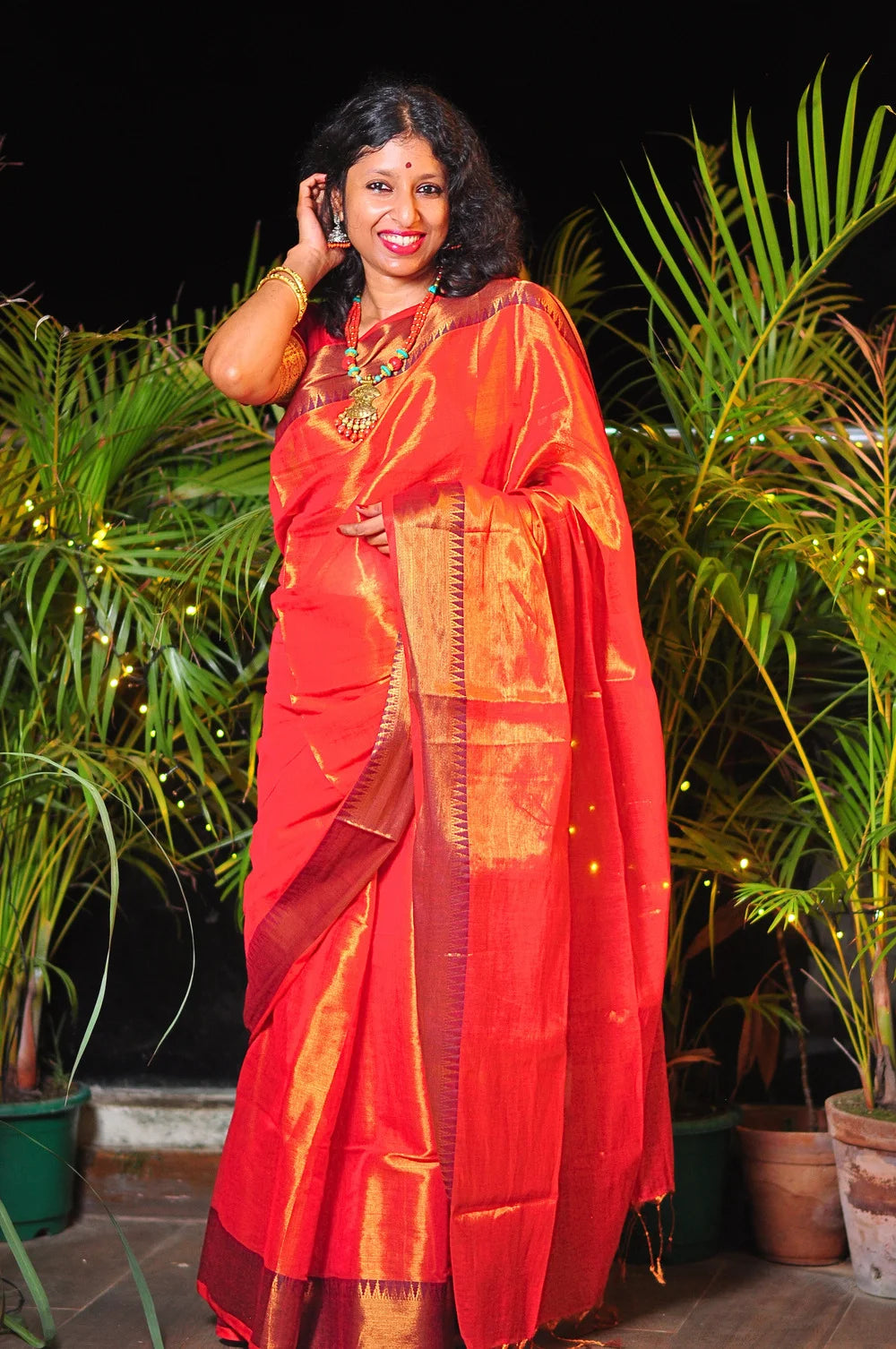 Bonhi – Tissue Saree with Matching Blouse Piece ✨