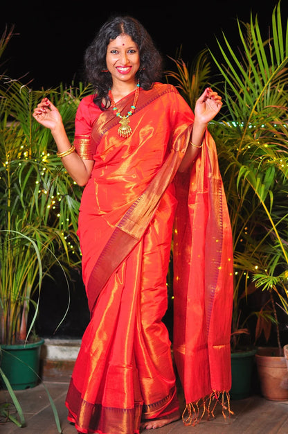 Bonhi – Tissue Saree with Matching Blouse Piece ✨