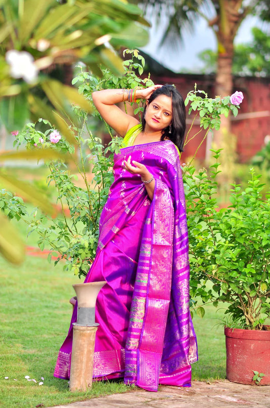 Raajnandini — Handwoven Swarno Katan (Silk Mark Certified)