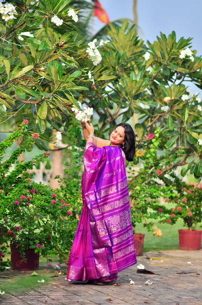 Raajnandini — Handwoven Swarno Katan (Silk Mark Certified)