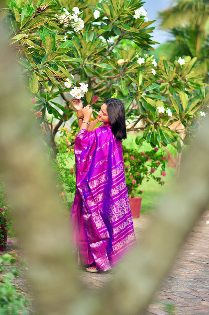 Raajnandini — Handwoven Swarno Katan (Silk Mark Certified)