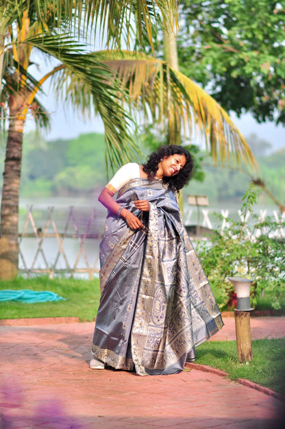 Rupali – Pure Murshidabad Silk Baluchori (Silk Mark Certified)