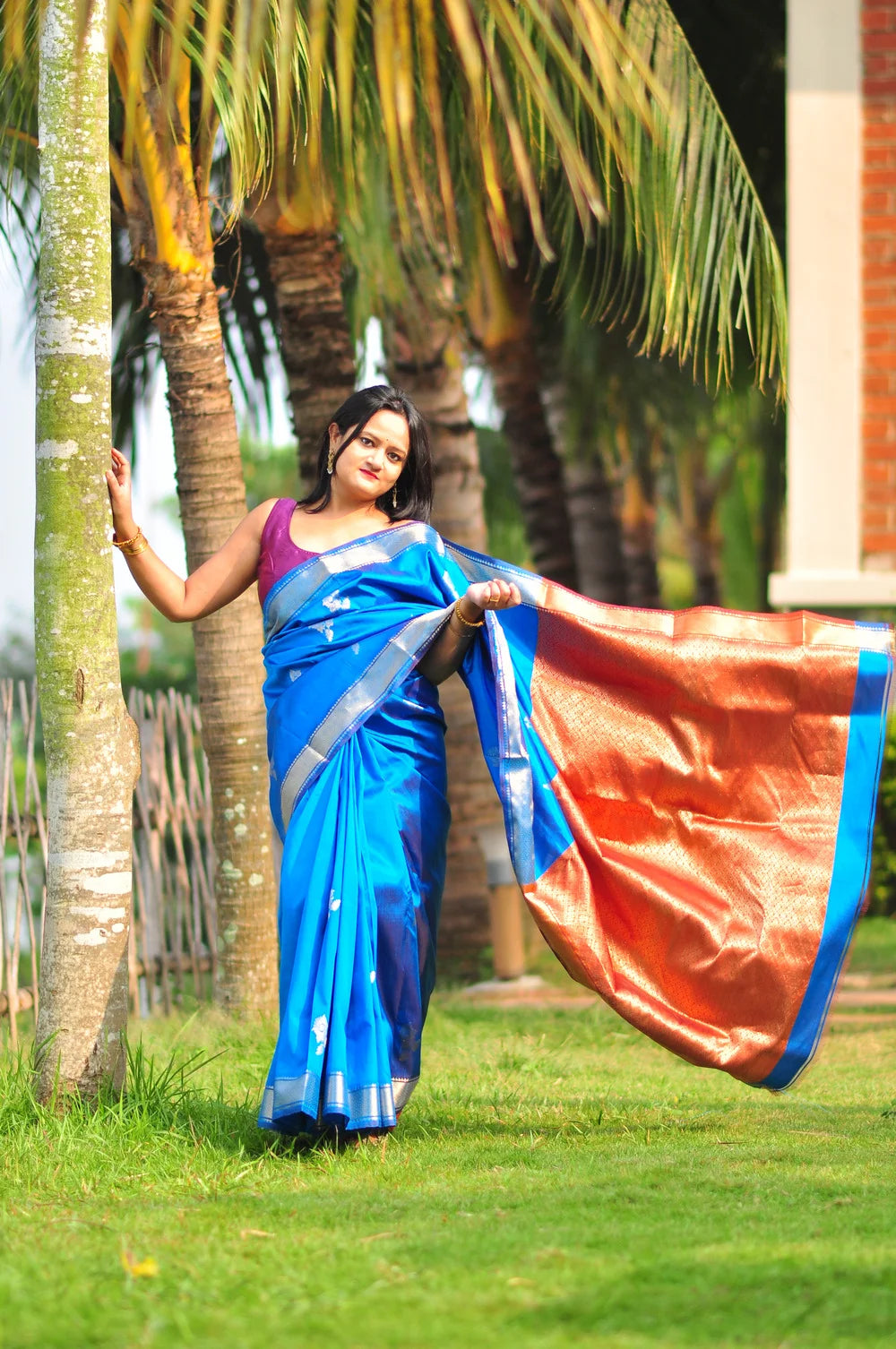 Nila – Murshidabad Garod Golap (Silk Mark Certified)