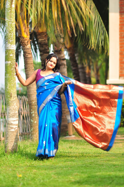 Nila – Murshidabad Garod Golap (Silk Mark Certified)