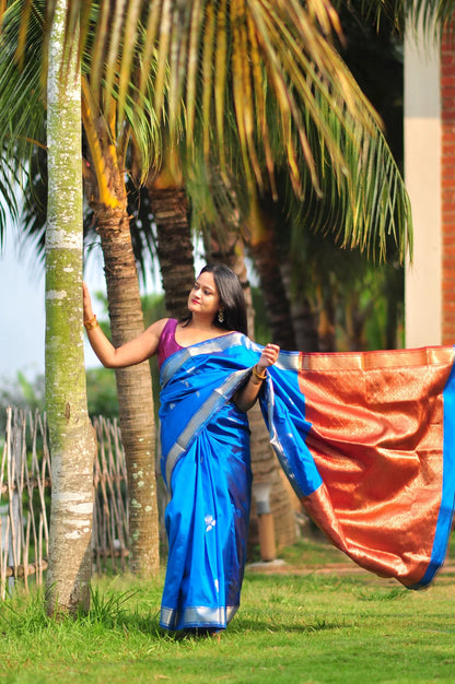 Nila – Murshidabad Garod Golap (Silk Mark Certified)