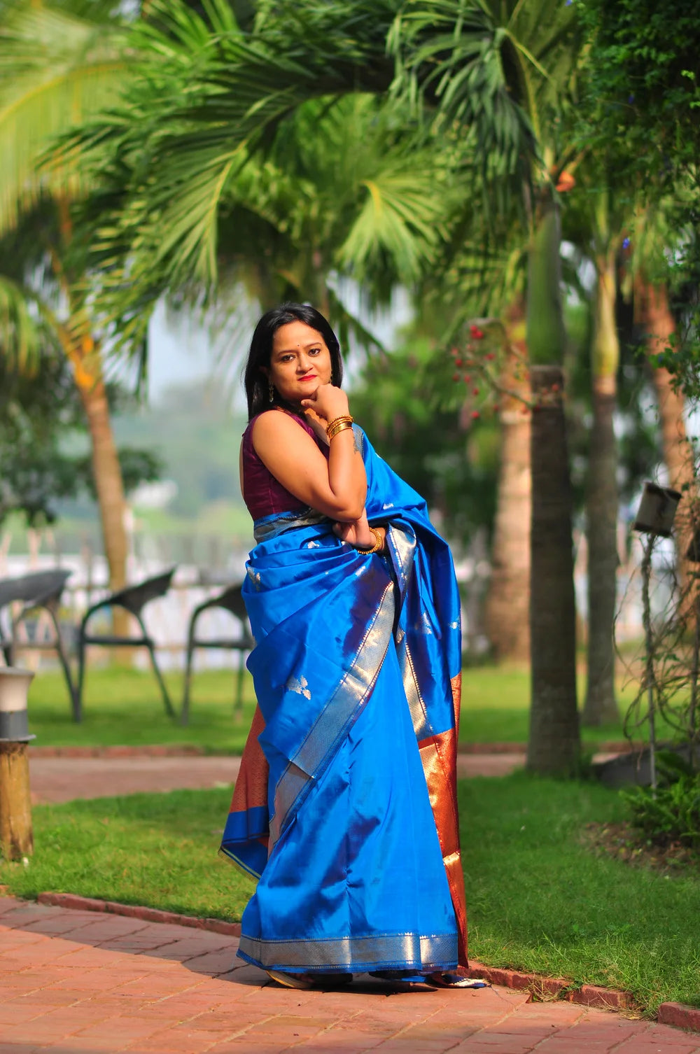 Nila – Murshidabad Garod Golap (Silk Mark Certified)