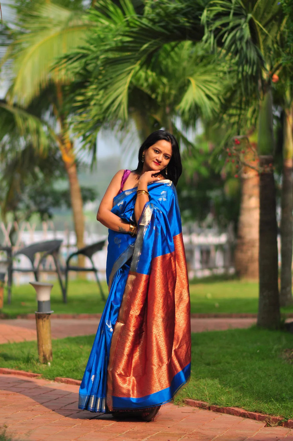 Nila – Murshidabad Garod Golap (Silk Mark Certified)