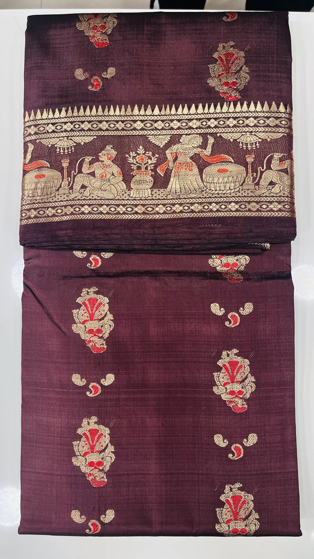 Rupali – Pure Murshidabad Silk Baluchori (Silk Mark Certified)
