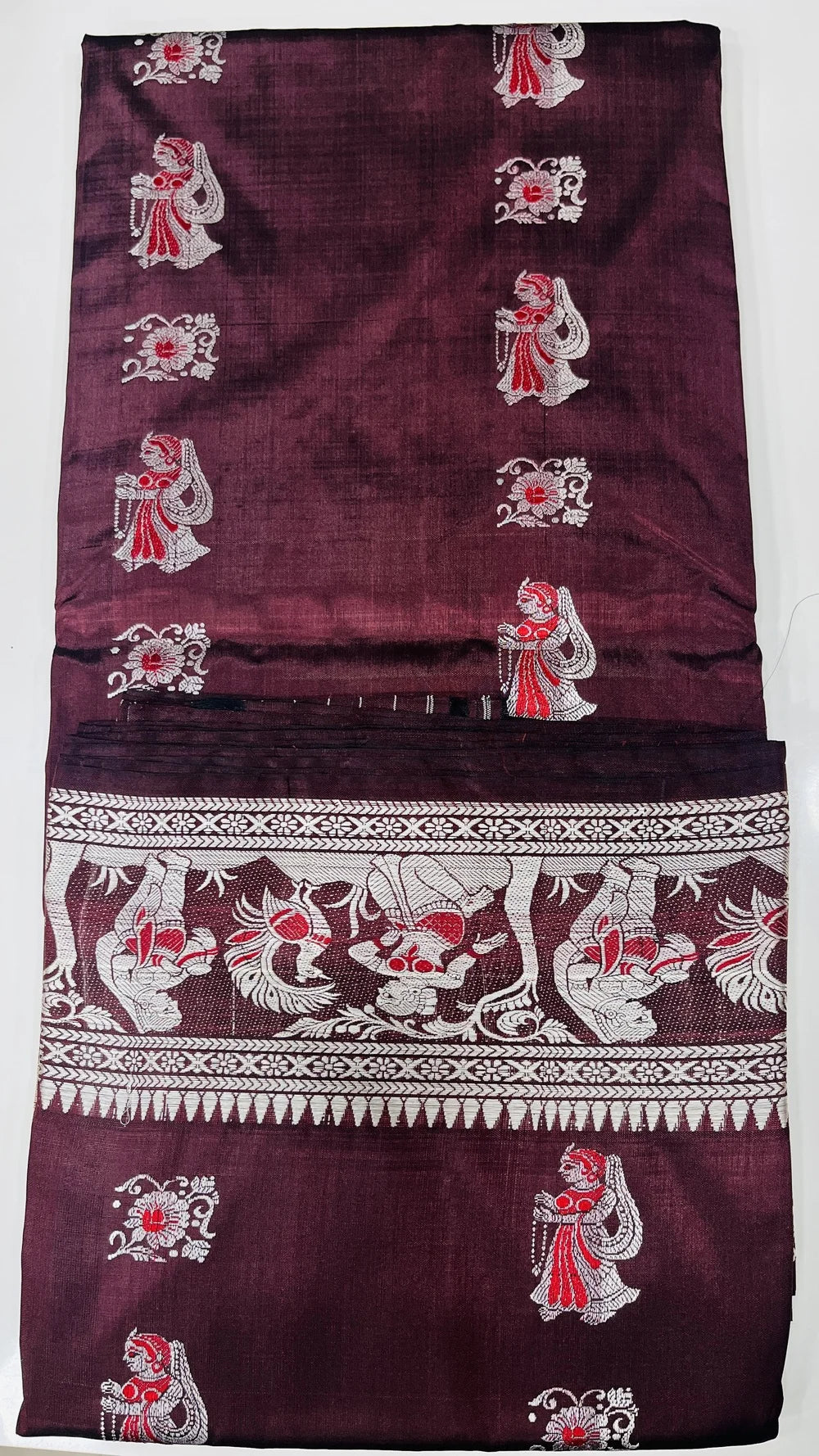 Rupali – Pure Murshidabad Silk Baluchori (Silk Mark Certified)