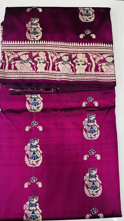 Rupali – Pure Murshidabad Silk Baluchori (Silk Mark Certified)