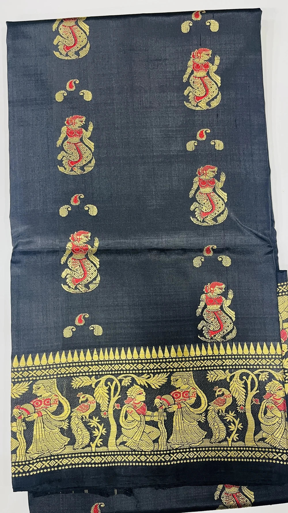 Rupali – Pure Murshidabad Silk Baluchori (Silk Mark Certified)