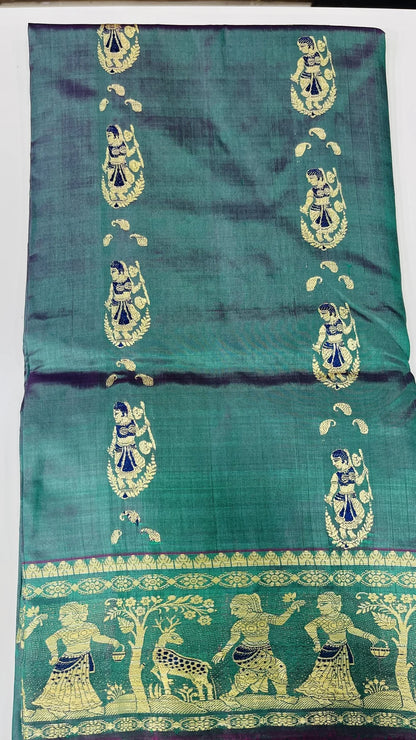 Rupali – Pure Murshidabad Silk Baluchori (Silk Mark Certified)